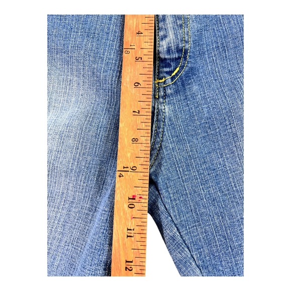 Apple Bottoms Jeans Bootcut Size 31 Medium Wash Faded Stretch Y2K Bling Vintage - Picture 8 of 12